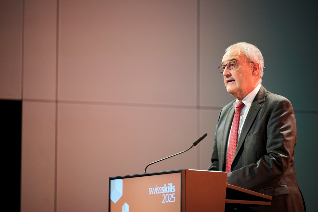 Bunderat Parmelin bei seiner Rede